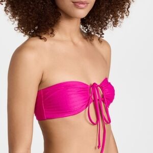 L*Space Dawn Pink Classic Bikini TOP, LARGE